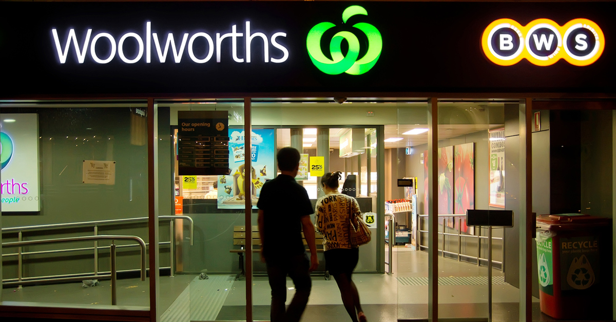 Woolworths Exterior Night