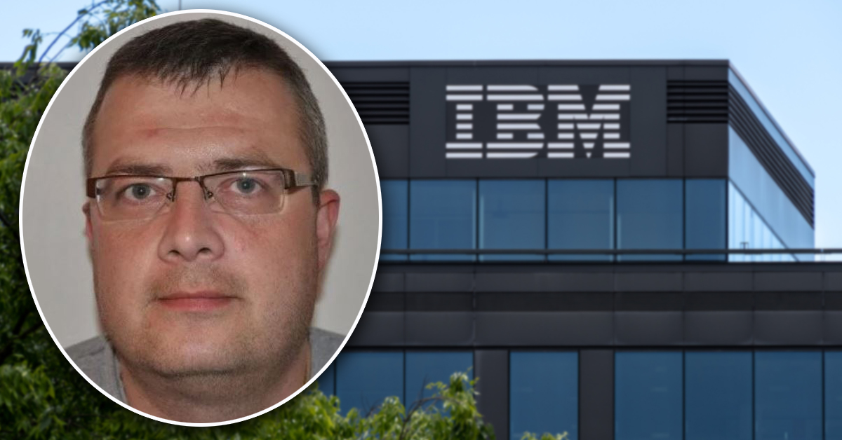 IBM Building Insert Man Wearing Glasses